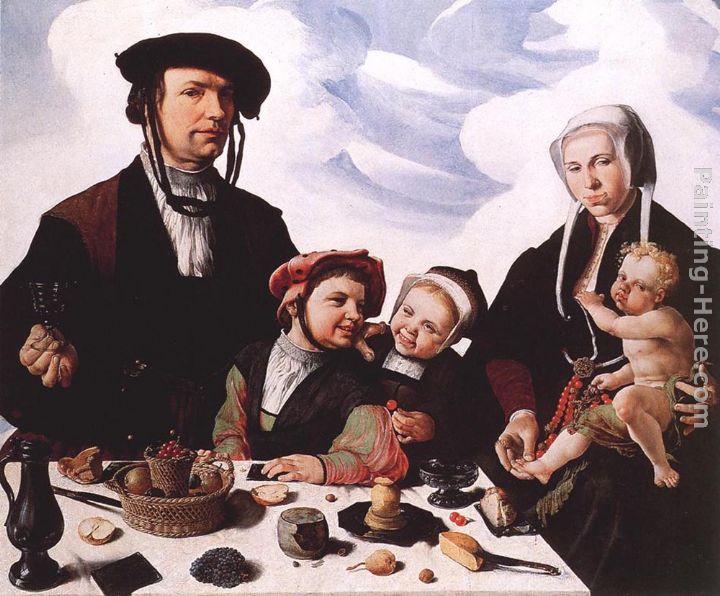 Family Portrait painting - Maerten van Heemskerck Family Portrait art painting